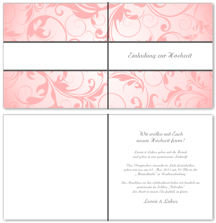  Einladungskarten Hochzeit, Hochzeitseinladungen, Hochzeitskarten, Einladungen f&uuml;r Hochzeit