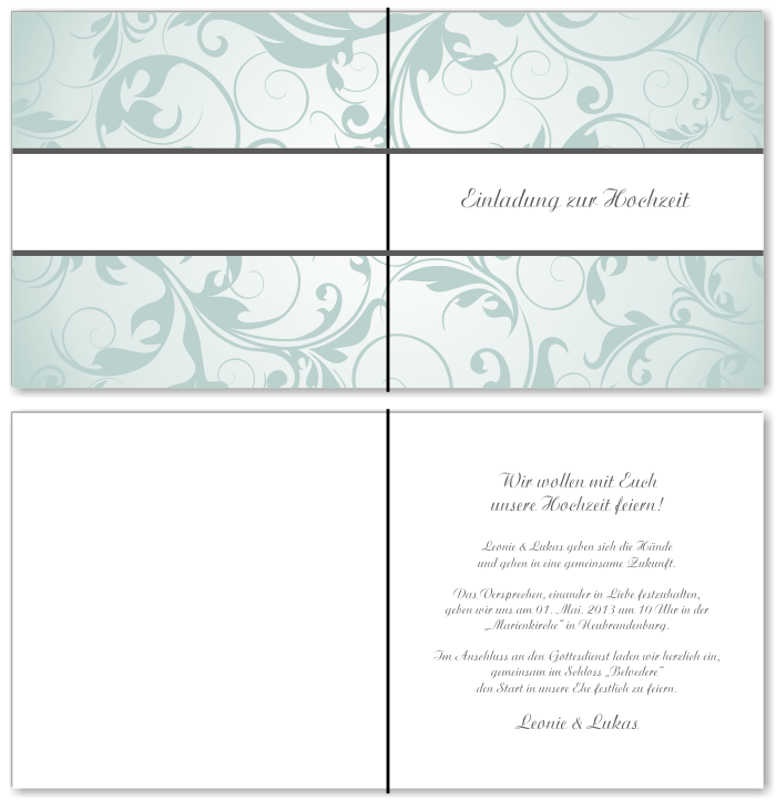  Einladungskarten Hochzeit, Hochzeitseinladungen, Hochzeitskarten, Einladungen f&uuml;r Hochzeit