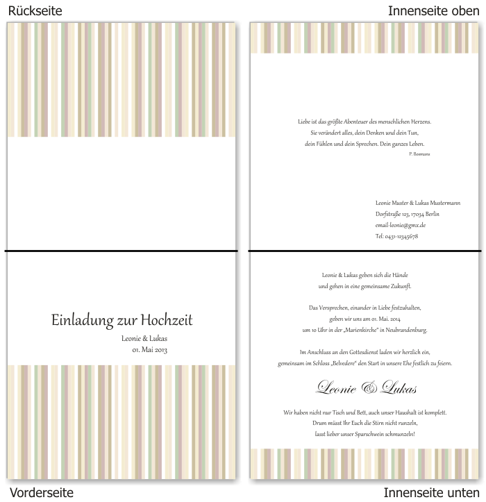  Einladungskarten Hochzeit, Hochzeitseinladungen, Hochzeitskarten, Einladungen f&uuml;r Hochzeit