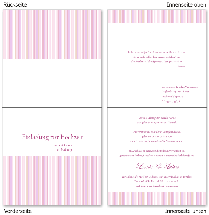  Einladungskarten Hochzeit, Hochzeitseinladungen, Hochzeitskarten, Einladungen f&uuml;r Hochzeit