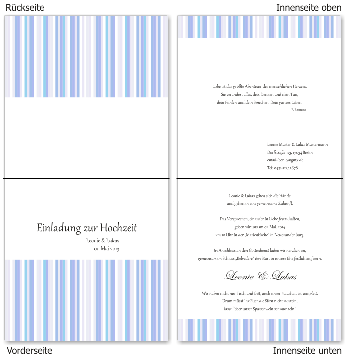  Einladungskarten Hochzeit, Hochzeitseinladungen, Hochzeitskarten, Einladungen f&uuml;r Hochzeit