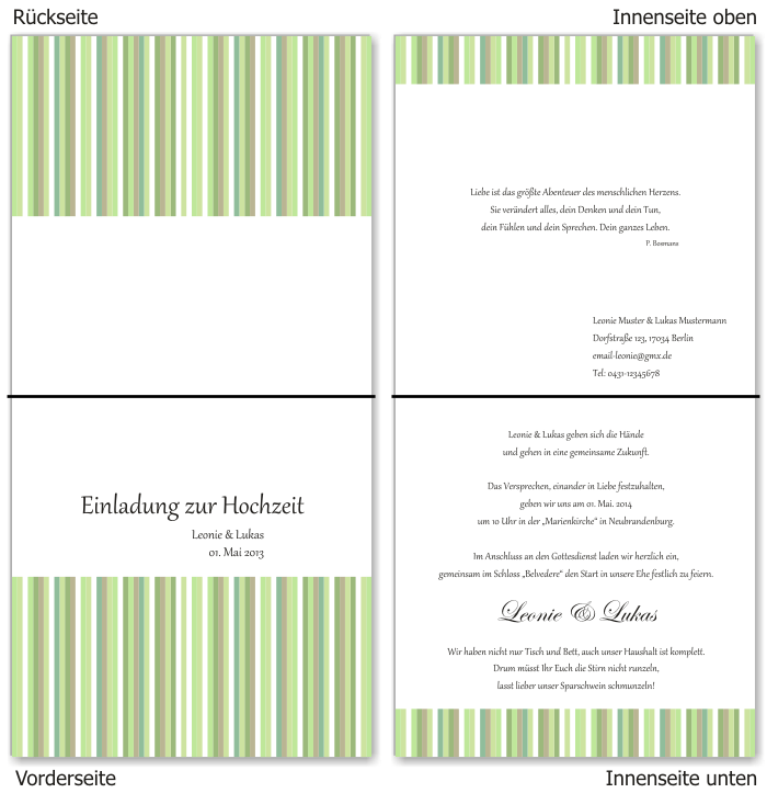  Einladungskarten Hochzeit, Hochzeitseinladungen, Hochzeitskarten, Einladungen f&uuml;r Hochzeit