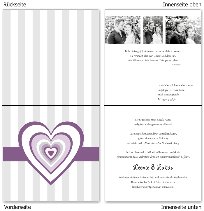  Einladungskarten Hochzeit, Hochzeitseinladungen, Hochzeitskarten, Einladungen f&uuml;r Hochzeit