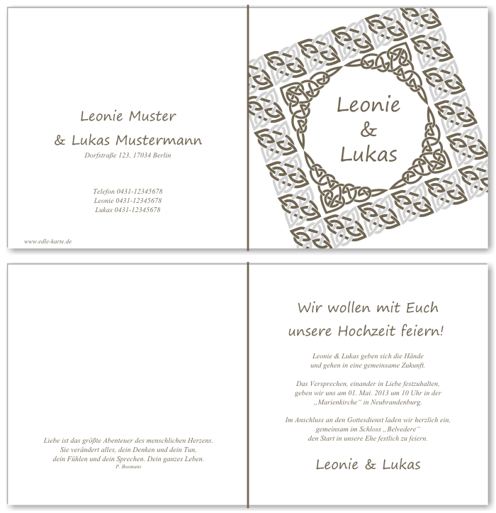  Einladungskarten Hochzeit, Hochzeitseinladungen, Hochzeitskarten, Einladungen f&uuml;r Hochzeit