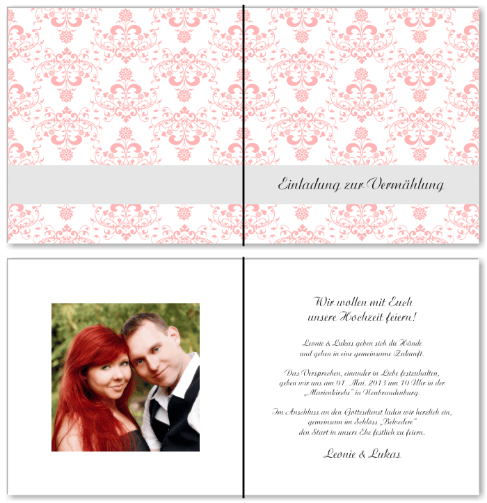  Einladungskarten Hochzeit, Hochzeitseinladungen, Hochzeitskarten, Einladungen f&uuml;r Hochzeit