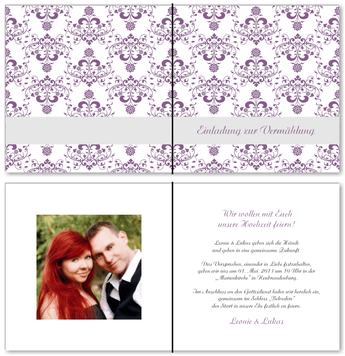  Einladungskarten Hochzeit, Hochzeitseinladungen, Hochzeitskarten, Einladungen f&uuml;r Hochzeit