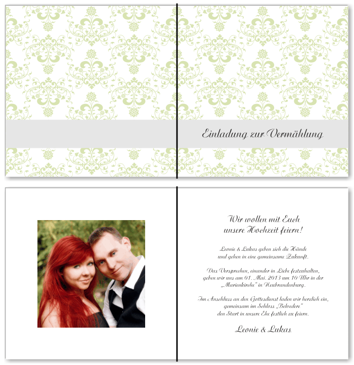  Einladungskarten Hochzeit, Hochzeitseinladungen, Hochzeitskarten, Einladungen f&uuml;r Hochzeit