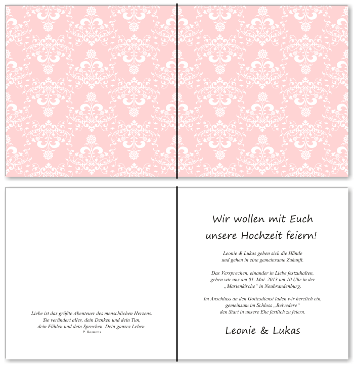  Einladungskarten Hochzeit, Hochzeitseinladungen, Hochzeitskarten, Einladungen f&uuml;r Hochzeit