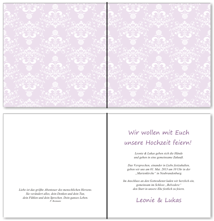  Einladungskarten Hochzeit, Hochzeitseinladungen, Hochzeitskarten, Einladungen f&uuml;r Hochzeit