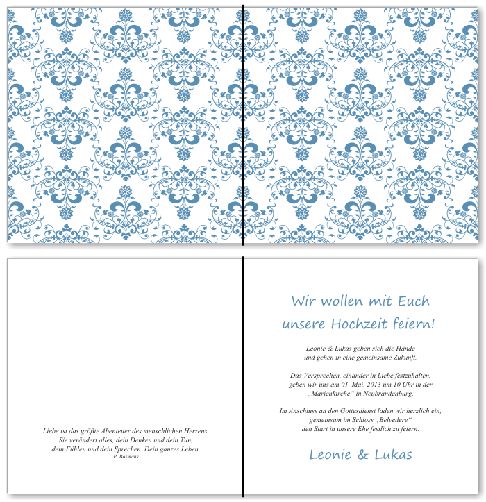  Einladungskarten Hochzeit, Hochzeitseinladungen, Hochzeitskarten, Einladungen f&uuml;r Hochzeit