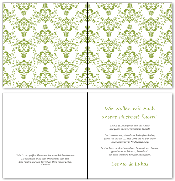  Einladungskarten Hochzeit, Hochzeitseinladungen, Hochzeitskarten, Einladungen f&uuml;r Hochzeit