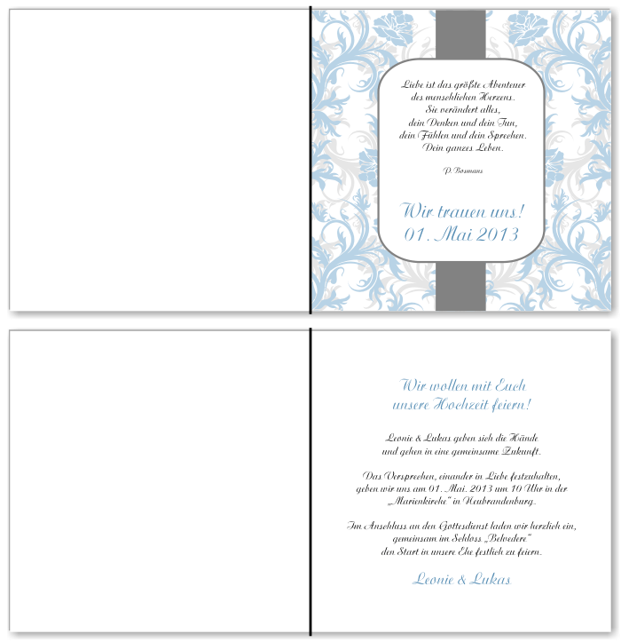  Einladungskarten Hochzeit, Hochzeitseinladungen, Hochzeitskarten, Einladungen f&uuml;r Hochzeit