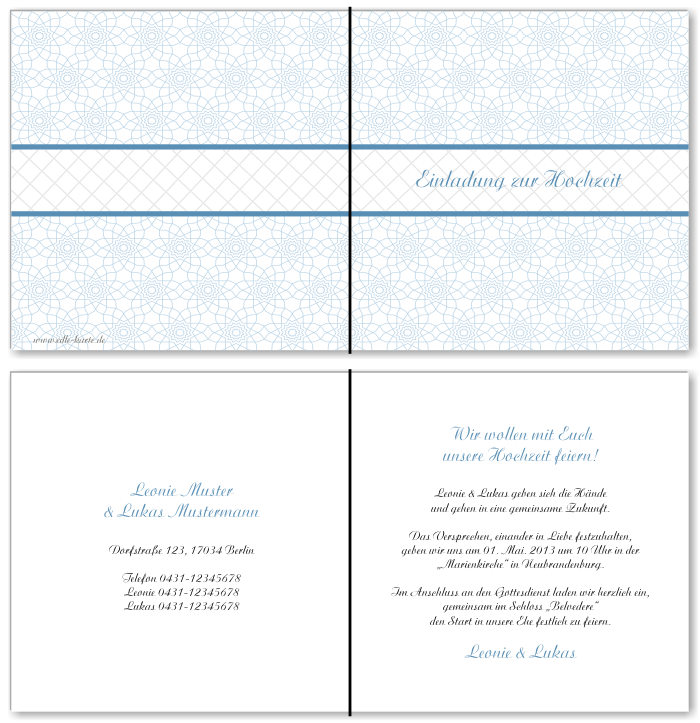  Einladungskarten Hochzeit, Hochzeitseinladungen, Hochzeitskarten, Einladungen f&uuml;r Hochzeit