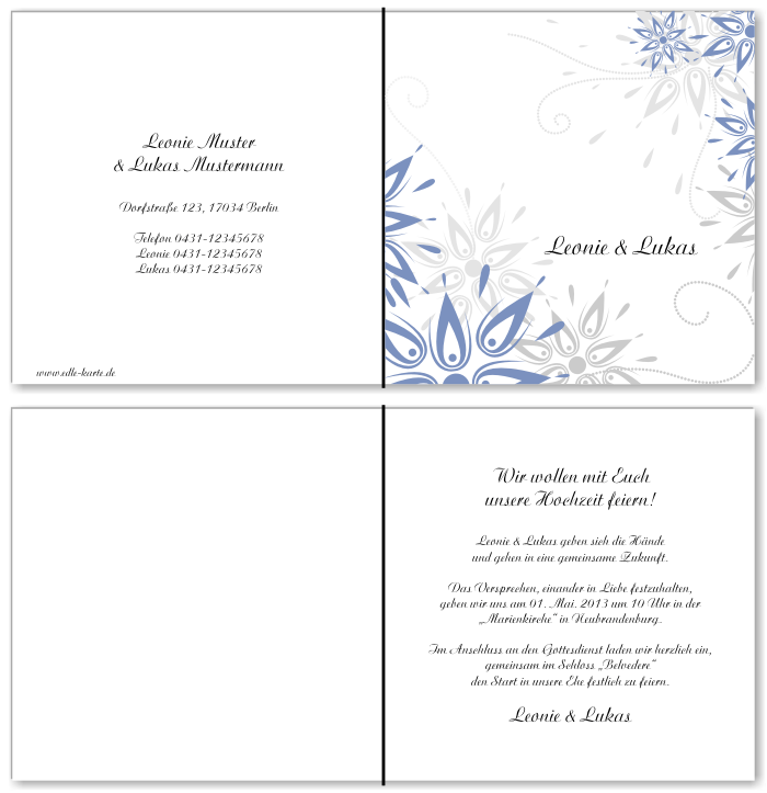  Einladungskarten Hochzeit, Hochzeitseinladungen, Hochzeitskarten, Einladungen f&uuml;r Hochzeit