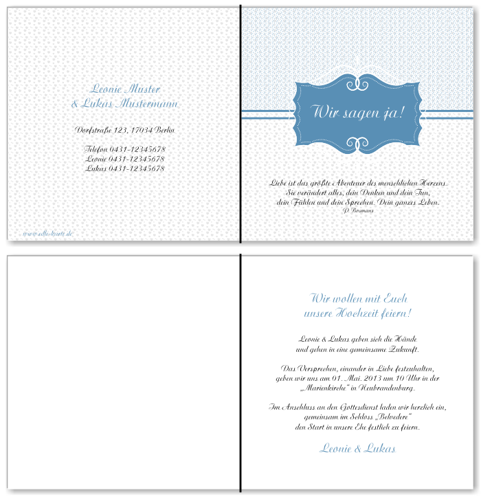  Einladungskarten Hochzeit, Hochzeitseinladungen, Hochzeitskarten, Einladungen f&uuml;r Hochzeit