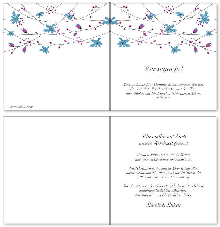  Einladungskarten Hochzeit, Hochzeitseinladungen, Hochzeitskarten, Einladungen f&uuml;r Hochzeit