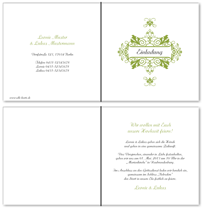  Einladungskarten Hochzeit, Hochzeitseinladungen, Hochzeitskarten, Einladungen f&uuml;r Hochzeit