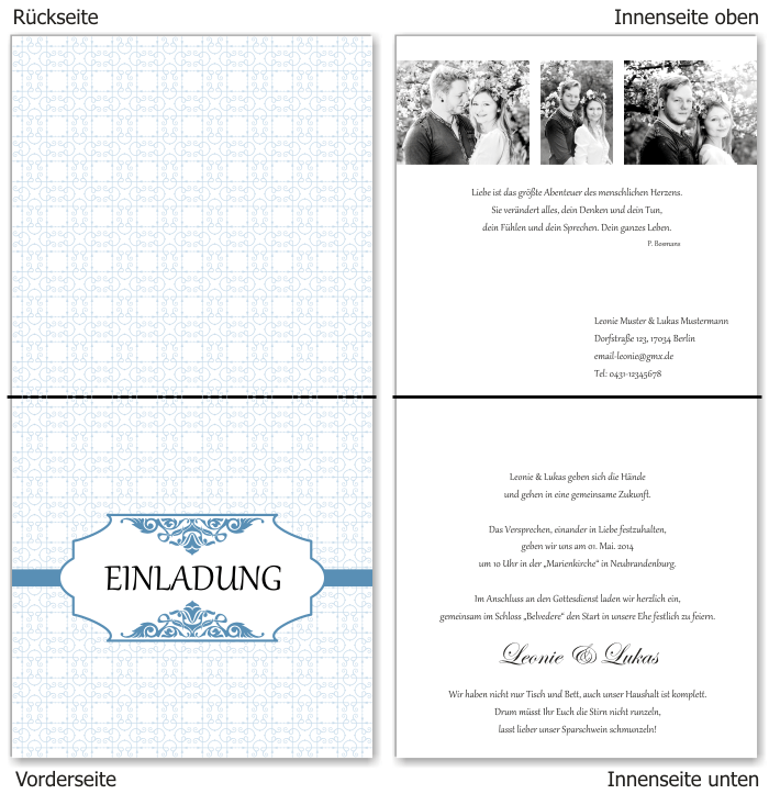  Einladungskarten Hochzeit, Hochzeitseinladungen, Hochzeitskarten, Einladungen f&uuml;r Hochzeit