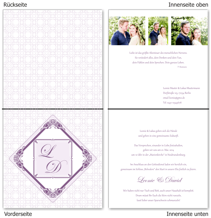  Einladungskarten Hochzeit, Hochzeitseinladungen, Hochzeitskarten, Einladungen f&uuml;r Hochzeit