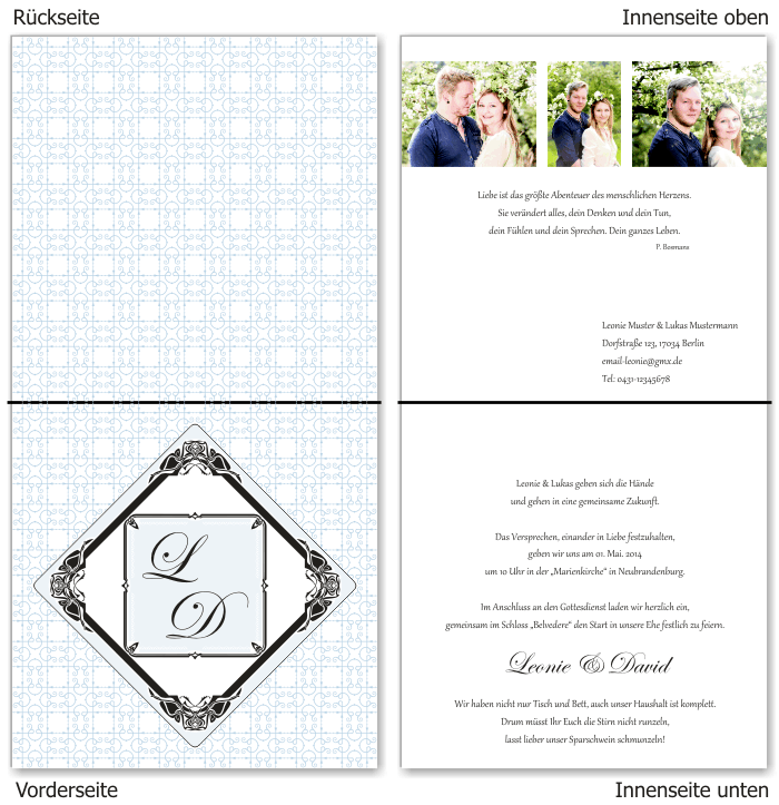  Einladungskarten Hochzeit, Hochzeitseinladungen, Hochzeitskarten, Einladungen f&uuml;r Hochzeit