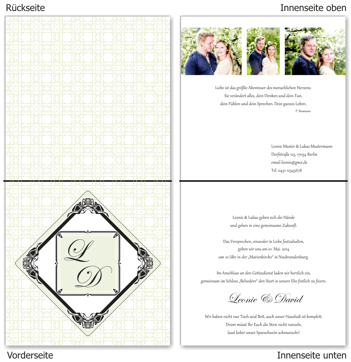  Einladungskarten Hochzeit, Hochzeitseinladungen, Hochzeitskarten, Einladungen f&uuml;r Hochzeit