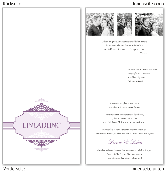  Einladungskarten Hochzeit, Hochzeitseinladungen, Hochzeitskarten, Einladungen f&uuml;r Hochzeit
