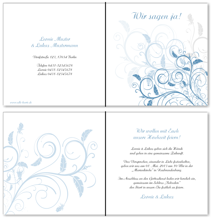  Einladungskarten Hochzeit, Hochzeitseinladungen, Hochzeitskarten, Einladungen f&uuml;r Hochzeit