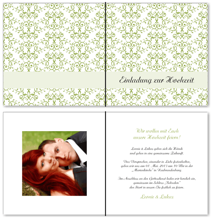  Einladungskarten Hochzeit, Hochzeitseinladungen, Hochzeitskarten, Einladungen f&uuml;r Hochzeit