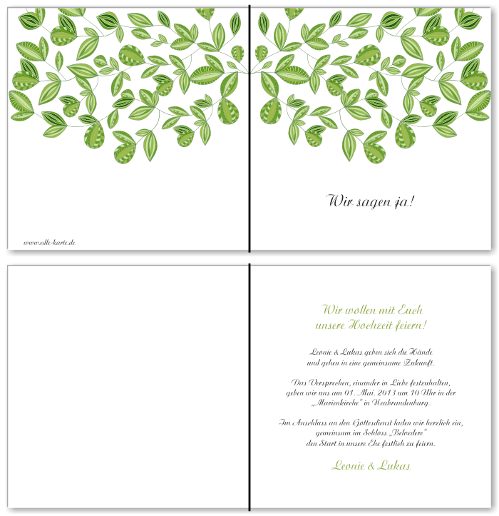  Einladungskarten Hochzeit, Hochzeitseinladungen, Hochzeitskarten, Einladungen f&uuml;r Hochzeit