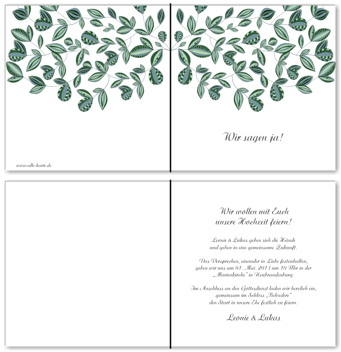  Einladungskarten Hochzeit, Hochzeitseinladungen, Hochzeitskarten, Einladungen f&uuml;r Hochzeit