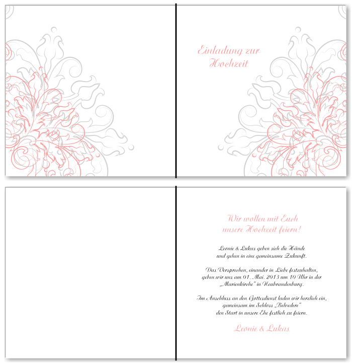  Einladungskarten Hochzeit, Hochzeitseinladungen, Hochzeitskarten, Einladungen f&uuml;r Hochzeit