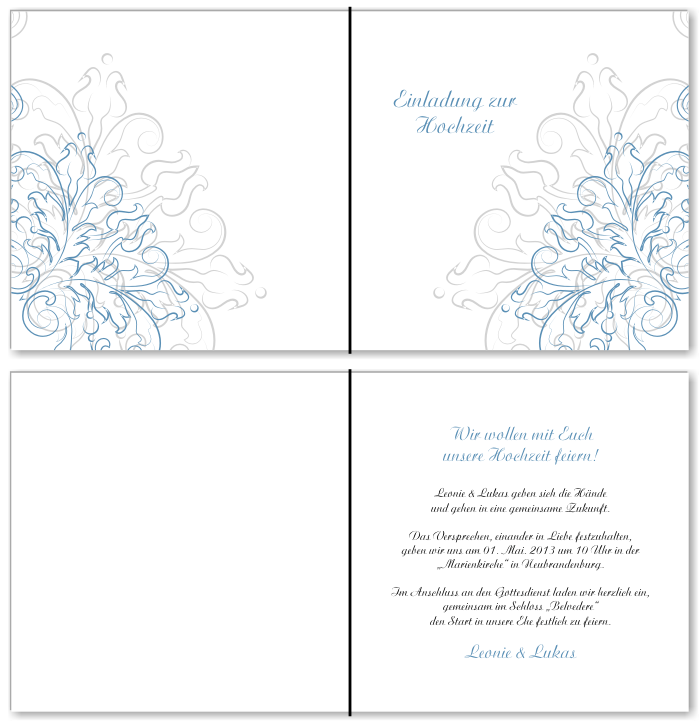  Einladungskarten Hochzeit, Hochzeitseinladungen, Hochzeitskarten, Einladungen f&uuml;r Hochzeit