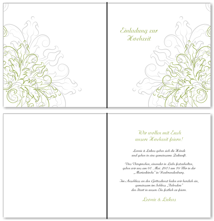  Einladungskarten Hochzeit, Hochzeitseinladungen, Hochzeitskarten, Einladungen f&uuml;r Hochzeit