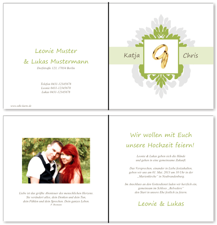  Einladungskarten Hochzeit, Hochzeitseinladungen, Hochzeitskarten, Einladungen für Hochzeit