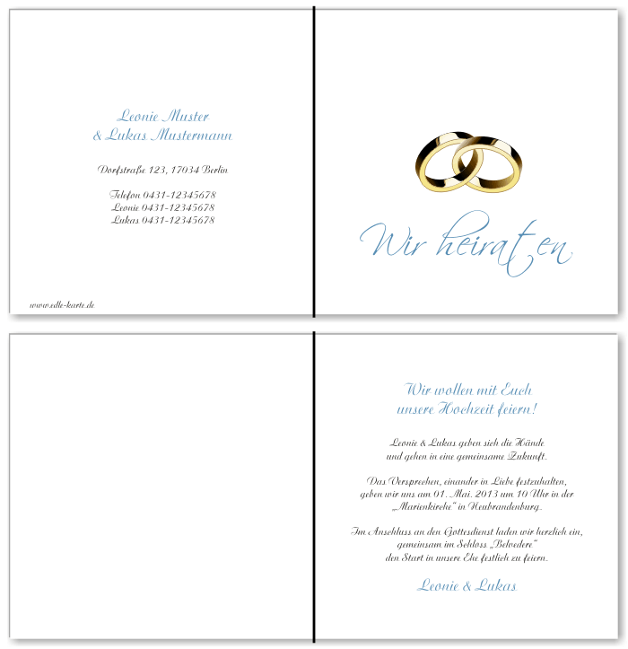  Einladungskarten Hochzeit, Hochzeitseinladungen, Hochzeitskarten, Einladungen f&uuml;r Hochzeit