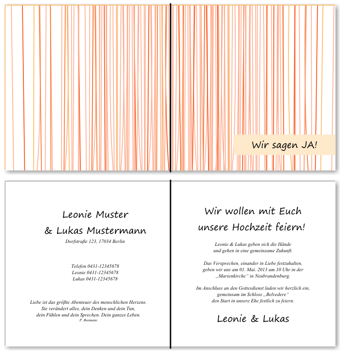  Einladungskarten Hochzeit, Hochzeitseinladungen, Hochzeitskarten, Einladungen f&uuml;r Hochzeit