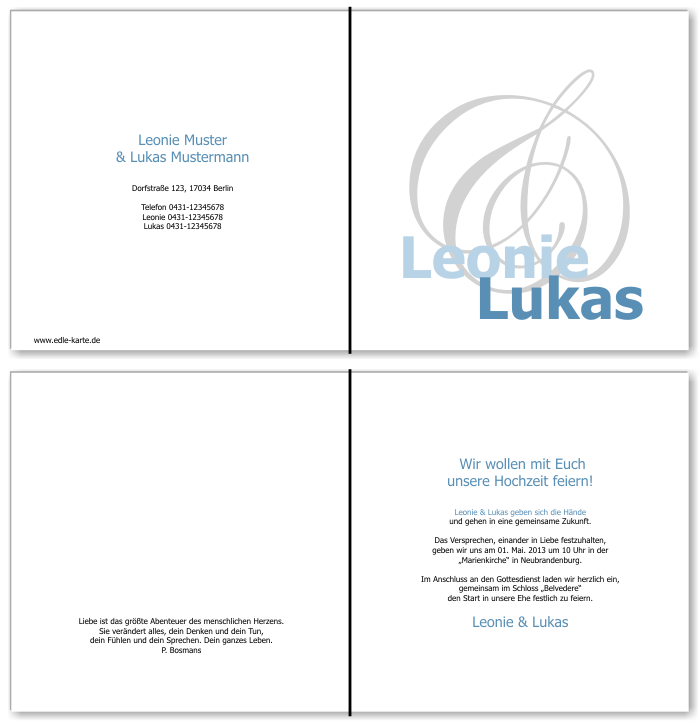  Einladungskarten Hochzeit, Hochzeitseinladungen, Hochzeitskarten, Einladungen f&uuml;r Hochzeit