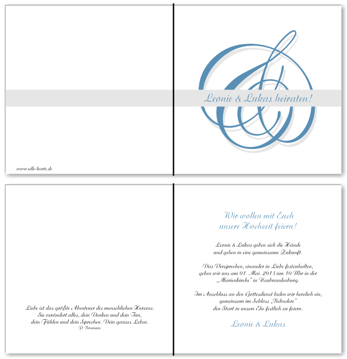  Einladungskarten Hochzeit, Hochzeitseinladungen, Hochzeitskarten, Einladungen f&uuml;r Hochzeit