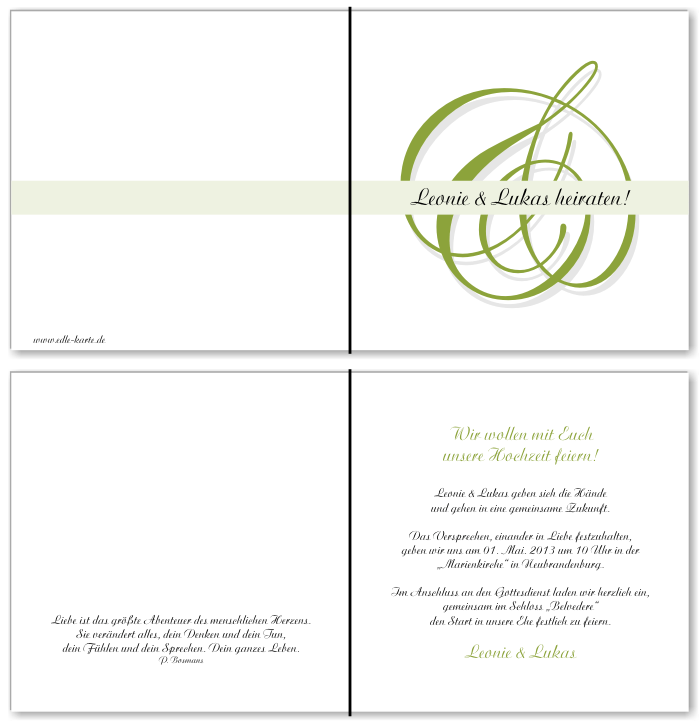  Einladungskarten Hochzeit, Hochzeitseinladungen, Hochzeitskarten, Einladungen f&uuml;r Hochzeit