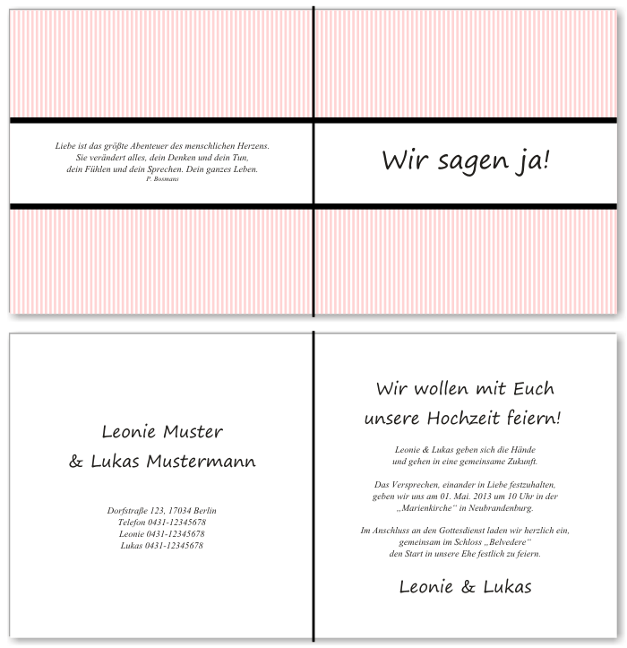  Einladungskarten Hochzeit, Hochzeitseinladungen, Hochzeitskarten, Einladungen f&uuml;r Hochzeit
