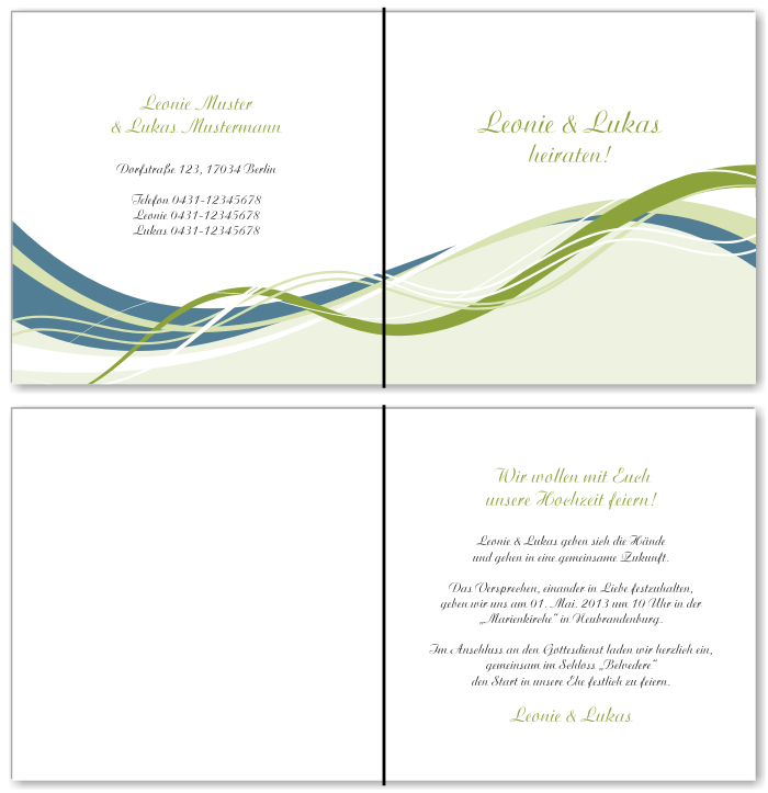  Einladungskarten Hochzeit, Hochzeitseinladungen, Hochzeitskarten, Einladungen f&uuml;r Hochzeit