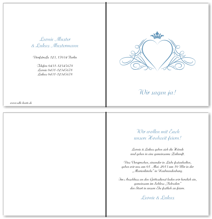  Einladungskarten Hochzeit, Hochzeitseinladungen, Hochzeitskarten, Einladungen f&uuml;r Hochzeit