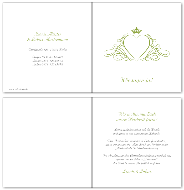  Einladungskarten Hochzeit, Hochzeitseinladungen, Hochzeitskarten, Einladungen f&uuml;r Hochzeit