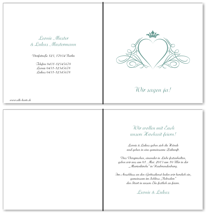  Einladungskarten Hochzeit, Hochzeitseinladungen, Hochzeitskarten, Einladungen f&uuml;r Hochzeit