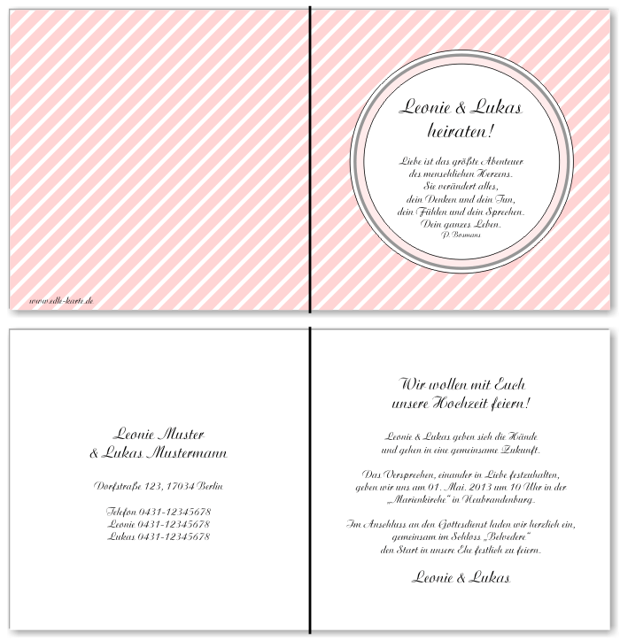  Einladungskarten Hochzeit, Hochzeitseinladungen, Hochzeitskarten, Einladungen f&uuml;r Hochzeit