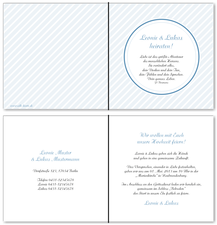  Einladungskarten Hochzeit, Hochzeitseinladungen, Hochzeitskarten, Einladungen f&uuml;r Hochzeit