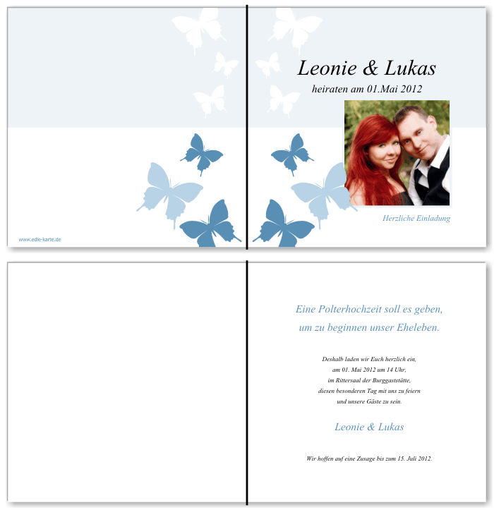  Einladungskarten Hochzeit, Hochzeitseinladungen, Hochzeitskarten, Einladungen f&uuml;r Hochzeit