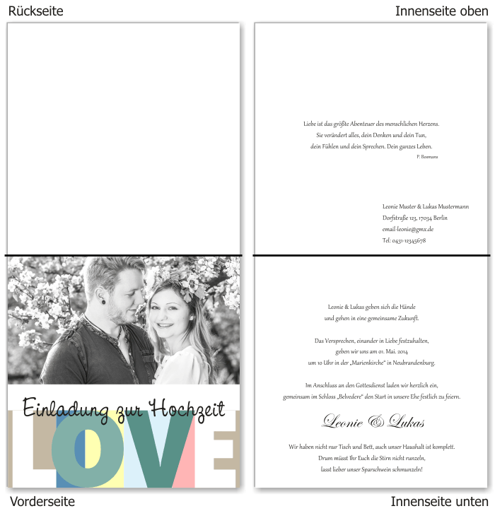  Einladungskarten Hochzeit, Hochzeitseinladungen, Hochzeitskarten, Einladungen f&uuml;r Hochzeit