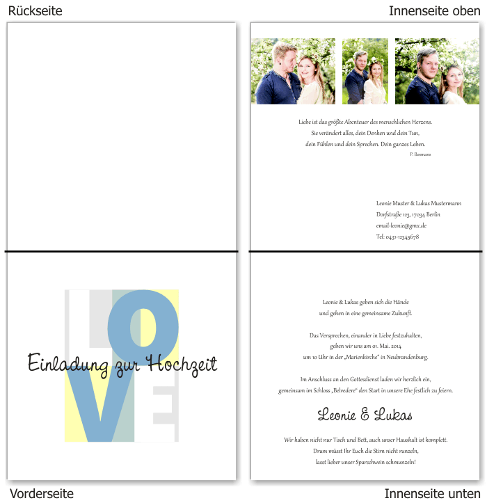  Einladungskarten Hochzeit, Hochzeitseinladungen, Hochzeitskarten, Einladungen f&uuml;r Hochzeit