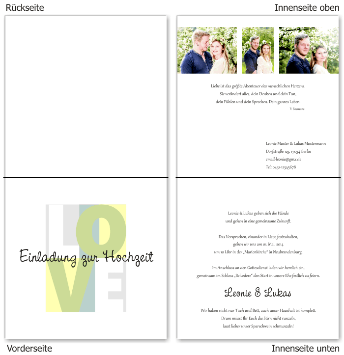  Einladungskarten Hochzeit, Hochzeitseinladungen, Hochzeitskarten, Einladungen f&uuml;r Hochzeit